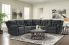 Mccobb Motion Sectional Sofa in Charcoal Fabric by Klaussner