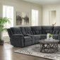 Mccobb Motion Sectional Sofa in Charcoal Fabric by Klaussner