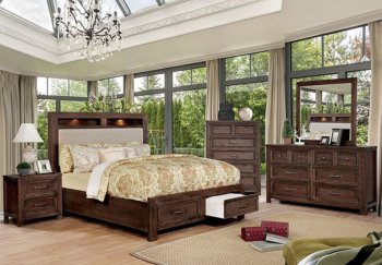 Tywyn 5Pc Bedroom Set CM7365A in Dark Oak w/Options [FABS-CM7365A-Tywyn]