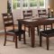 F2207 Dining Set 5Pc in Walnut by Poundex w/Optional Items