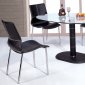 Black Base & Glass Top Modern Dining Table w/Optional Chairs