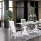 Kathleen Dining Set 5Pc CM3761T in Gray & White w/Options