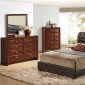 8119/Linda Bedroom Set in Brown/Merlot by Global w/Options