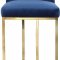 Heidi Counter Stool 777 Set of 2 Navy Velvet Fabric by Meridian