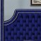 Rowan Upholstered Bed in Navy Velvet Fabric by Meridian w/Canopy