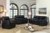 Soho 604 Sofa in Black Bonded Leather w/Optional Items