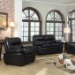 Soho 604 Sofa in Black Bonded Leather w/Optional Items