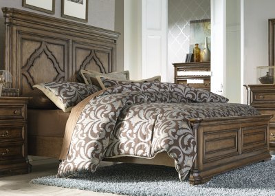 Amelia Bedroom 5Pc Set 487-BR in Antique Toffee by Liberty