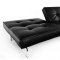 Black, White or Chocolate Leatherette Modern Convertible Sofa