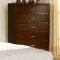 CM7807 Enrico V Bedroom in Brown Cherry w/Platform Bed & Options