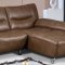 U7532 Sectional Sofa in Walnut Bonded Leather by Global