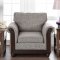 Morgan Sofa CM6573 in Warm Gray Linen-Like Fabric w/Options