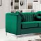 Isabelle 612 Sofa in Green Velvet Fabric by Meridian w/Options