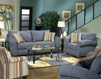 Jackson Furniture Modern Bluestone Fabric Serenza Sofa Set [JFS-4368 Serenza]