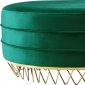 Revolve Ottoman / Coffee Table 147 Green Velvet Fabric -Meridian