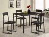 Deep Cappuccino Finish Modern 5Pc Dinette Set