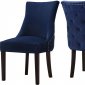 Hannah Dining Chair 774 Set of 2 Navy Velvet Fabric by Meridian