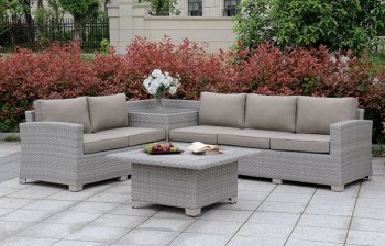 Bushnell Outdoor Patio Sectional CM-OS1840GY-Set2 in Gray [FAOUT-CM-OS1840GY-Set2-Bushnell]