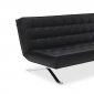 JK044 Premium Sofa Bed in Black Leatherette by J&M w/Options