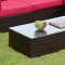 Zendaya Patio Sectional w/Coffee Table CM-OS2115RD in Red