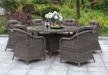 Canistota Outdoor Patio Table 7Pc Set CM-OT2220-59 in Gray [FAOUT-CM-OT2220-59-Canistota]