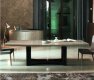 Dune Perla Dining Table w/Metal Base in Frise Perla by Rossetto