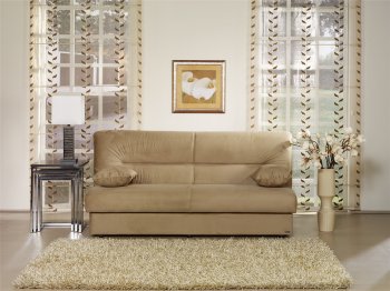 Contemporary Dark Beige Microfiber Sofa Bed w/Storage Unit [IKSB-REGATA-Dark Beige]