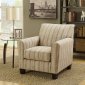 Liesl Accent Chair CM6138A in Stripe Pattern Fabric