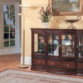 Antique Style Brown Cherry Grand Manor Randolph Display Credenza