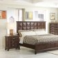 Dark Chocolate Finish Transitional Bedroom w/Optional Case Goods