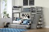 Allentown Bunk Bed 37870 in Gray by Acme w/Storage Ladder