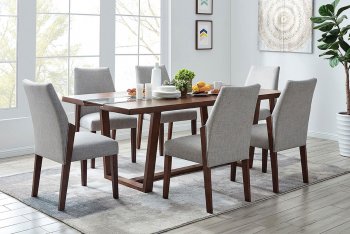 Brighid Dining Table CM3722T in Dark Oak & Light Gray w/Options [FADS-CM3722T-Brighid]