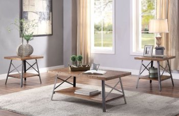 Ikram Coffee Table 3Pc Set 81175 Weathered Oak by Acme [AMCT-81175 Ikram]