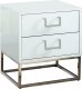 Nova Side Table 818 in White Glass by Meridian