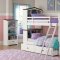 Lark B2118 Twin/Twin Bunk Bed in White by Homelegance w/Options