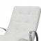 Christiane Rocker Chaise in White Leatherette by Whiteline