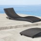 Black Weave Modern Outdoor Bathing Lounge