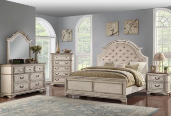 Anastasia Bedroom 5Pc Set B1731 in Antique Bisque [SFNCBS-B1731 Anastasia]