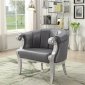 2 Pc Set of Accent Chairs 903384 in Grey Leatherette by Coaster