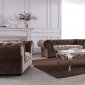 Metropolitan Sofa Set 3Pc 0669 in Brown Fabric by VIG