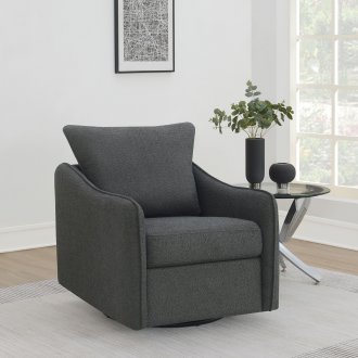 Madia Swivel Glider Chair Set of 2 903393 Charcoal by Coaster