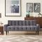 Delve Sofa in Gray Velvet Fabric by Modway w/Options