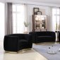 Julian Sofa 620 in Black Velvet Fabric by Meridian w/Options