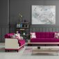 Almira Golf Burgundy Sofa Bed in Fabric by Casamode w/Options