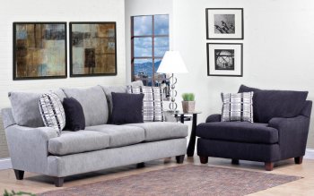 Light Grey Fabric Modern Sofa & Accent Chair Set w/Options [CHFS-V2-3978]