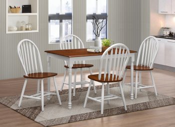 D425 Dining Set 5Pc in Cherry & White w/Options [EGDS-D425]