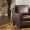 Black or Brown Bonded Leather Modern Accent Chair