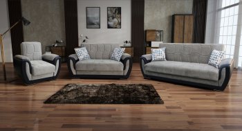 Scotty Sofa Bed in Gray Fabric by Skyler Design w/Options [SKSB-Scotty]