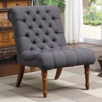 902217 Accent Chair Set of 2 in Cahrcoal Fabric by Coaster [CRCC-902217]