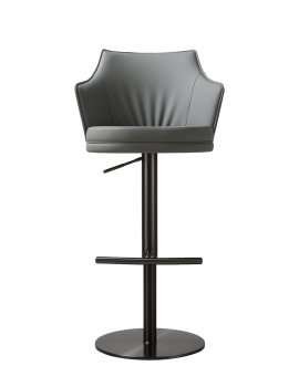 C218A-53 Barstool Set of 2 in Gray Eco Leather by J&M [JMBA-K C218A-53 Gray]